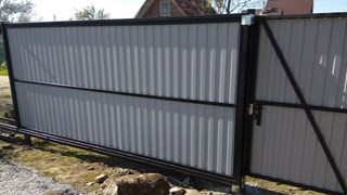 Купить сваи для ворот в Благовещенск. Заказать ворота на сваях под ключ от 21912 руб