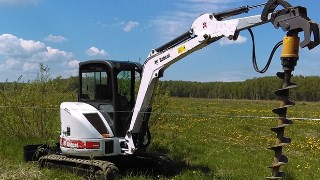 Аренда экскаватора погрузчика с ямобуром в Благовещенск цена от 1566 руб